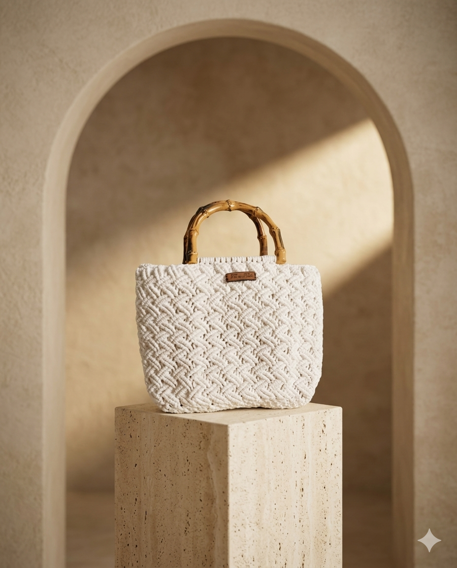 Tote Blanc Anses Bambou
