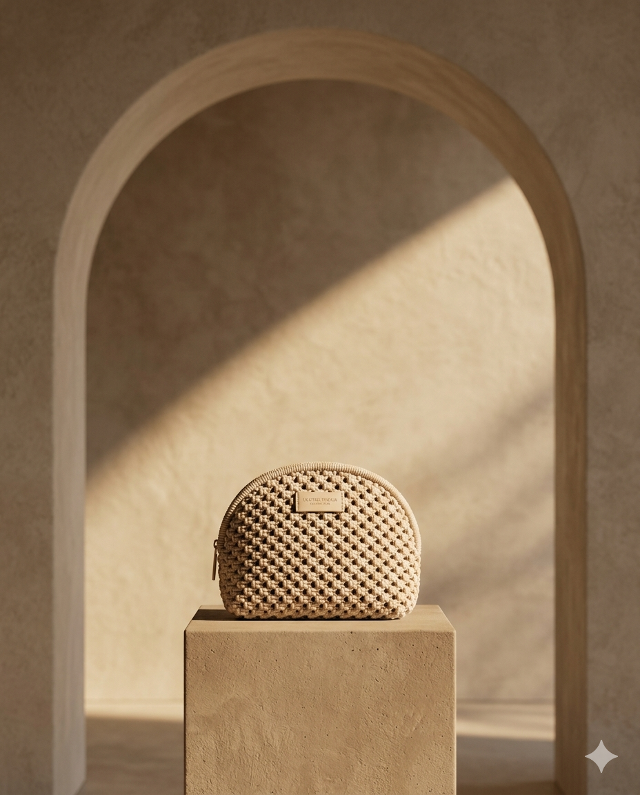 Mini Pochette Dome Beige